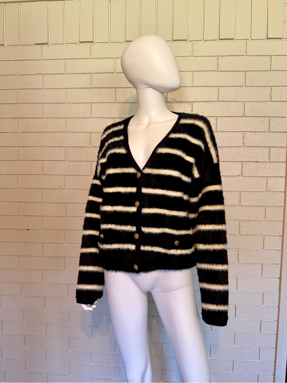 J. Crew Lady Jacket in Striped Brushed Yarn